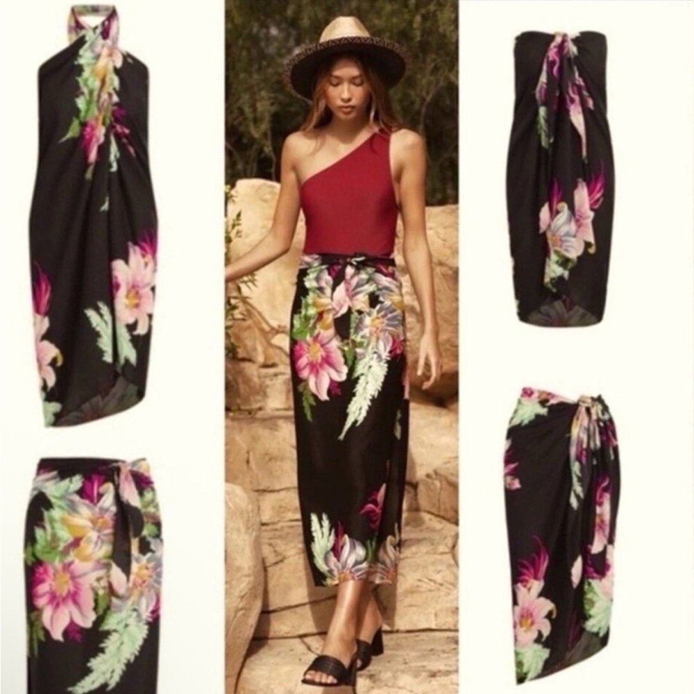 $148 Walter Baker Corsica Sarong in Grand Magnolia O/S NWT